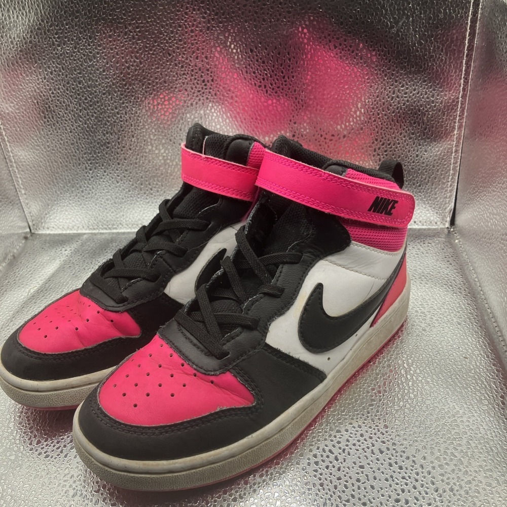 Nike Unisex Kids US 3 High Top Colorblock Sneakers Lace-Up Strap - Picture 4 of 12